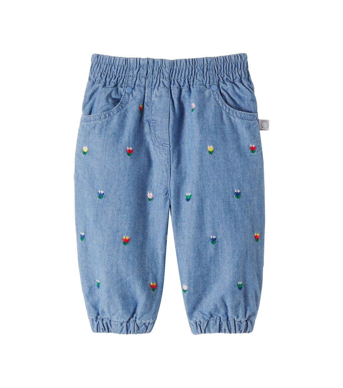 Stella McCartney Kids - Baby embroidered chambray pants