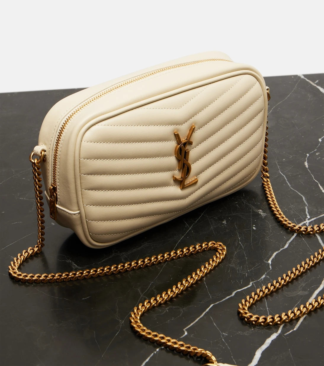 Saint Laurent - Lou Mini matelassé leather camera bag