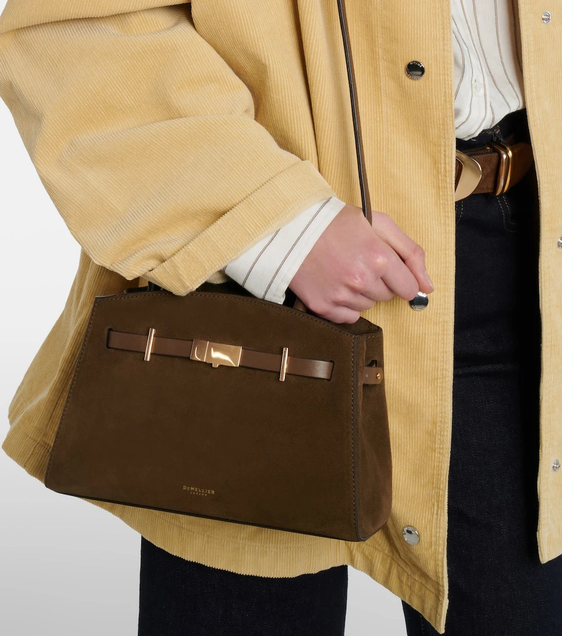 DeMellier - Hudson Small suede top-handle bag