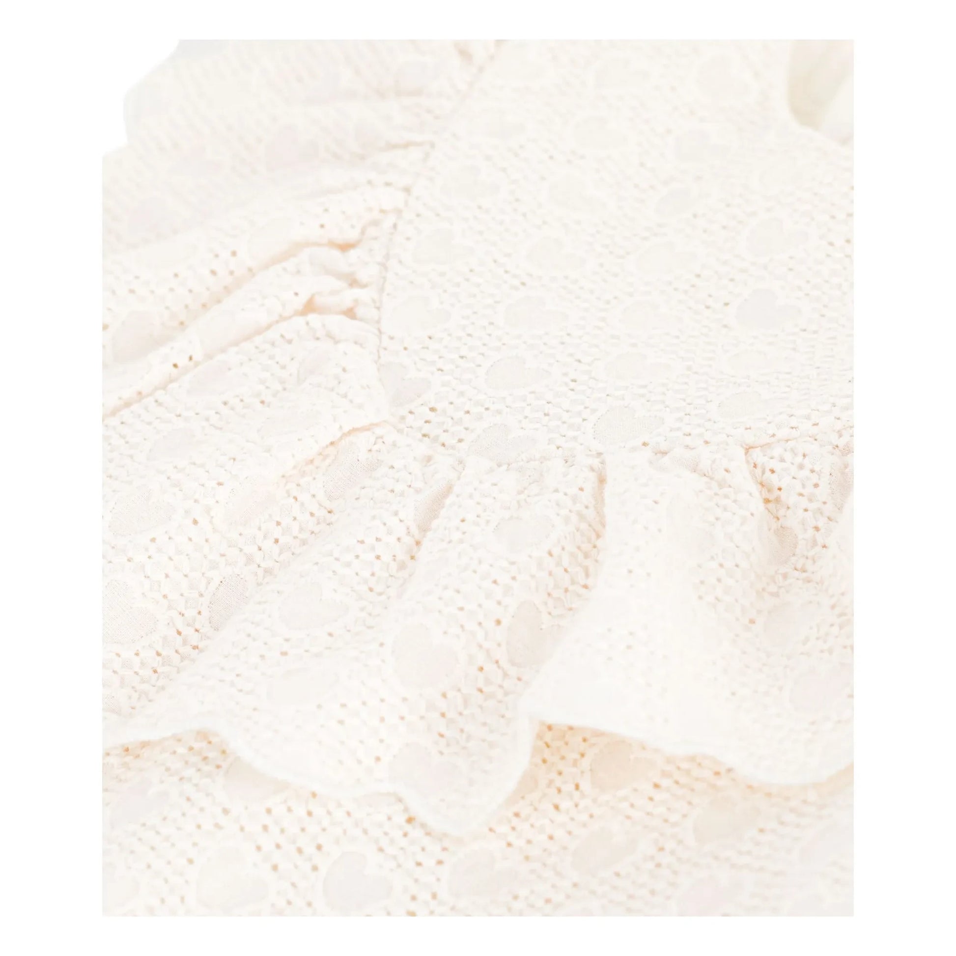 Petit Bateau - Robe Broderie Anglaise Cœurs Coton Bio | White
