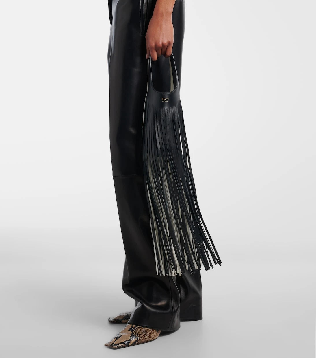 Khaite - Livia Small fringed leather tote bag