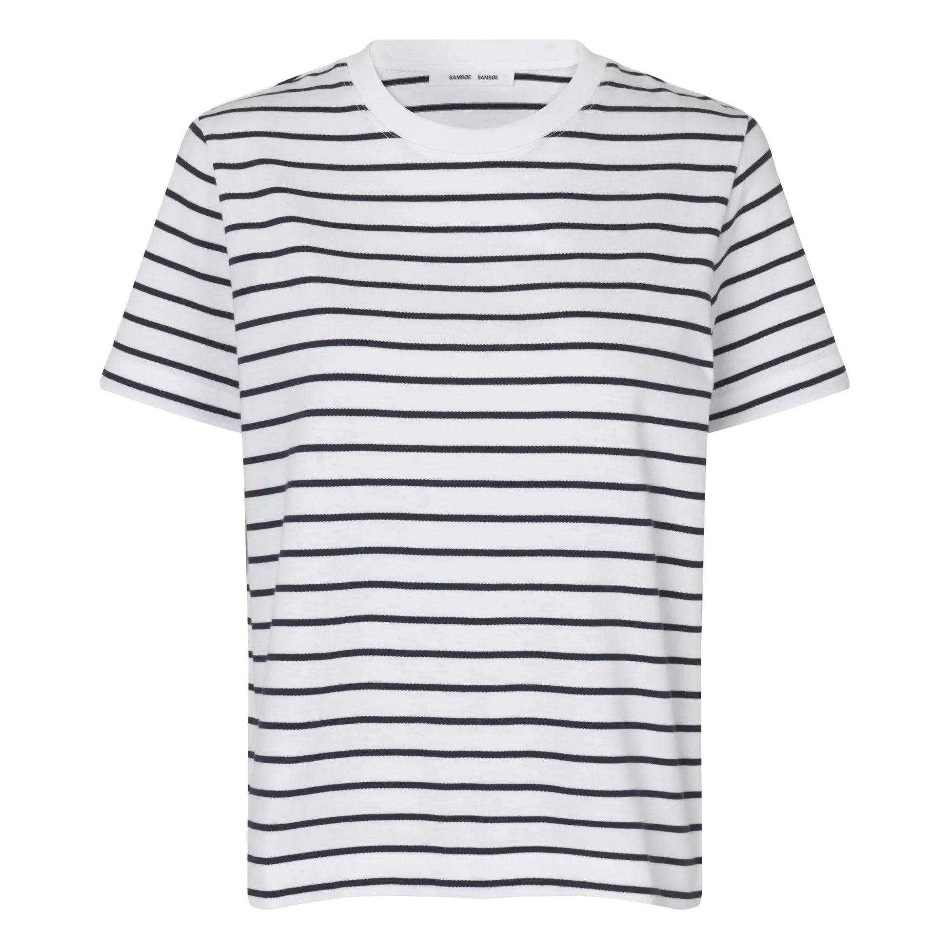 Samsoe Samsoe - Camino Stripes Organic Cotton T-shirt | White