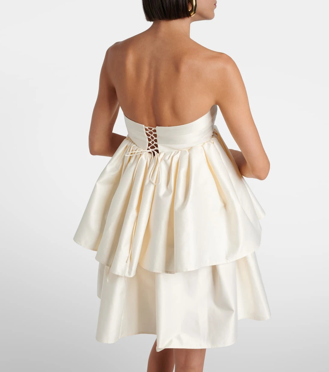 Rotate - Strapless twill minidress