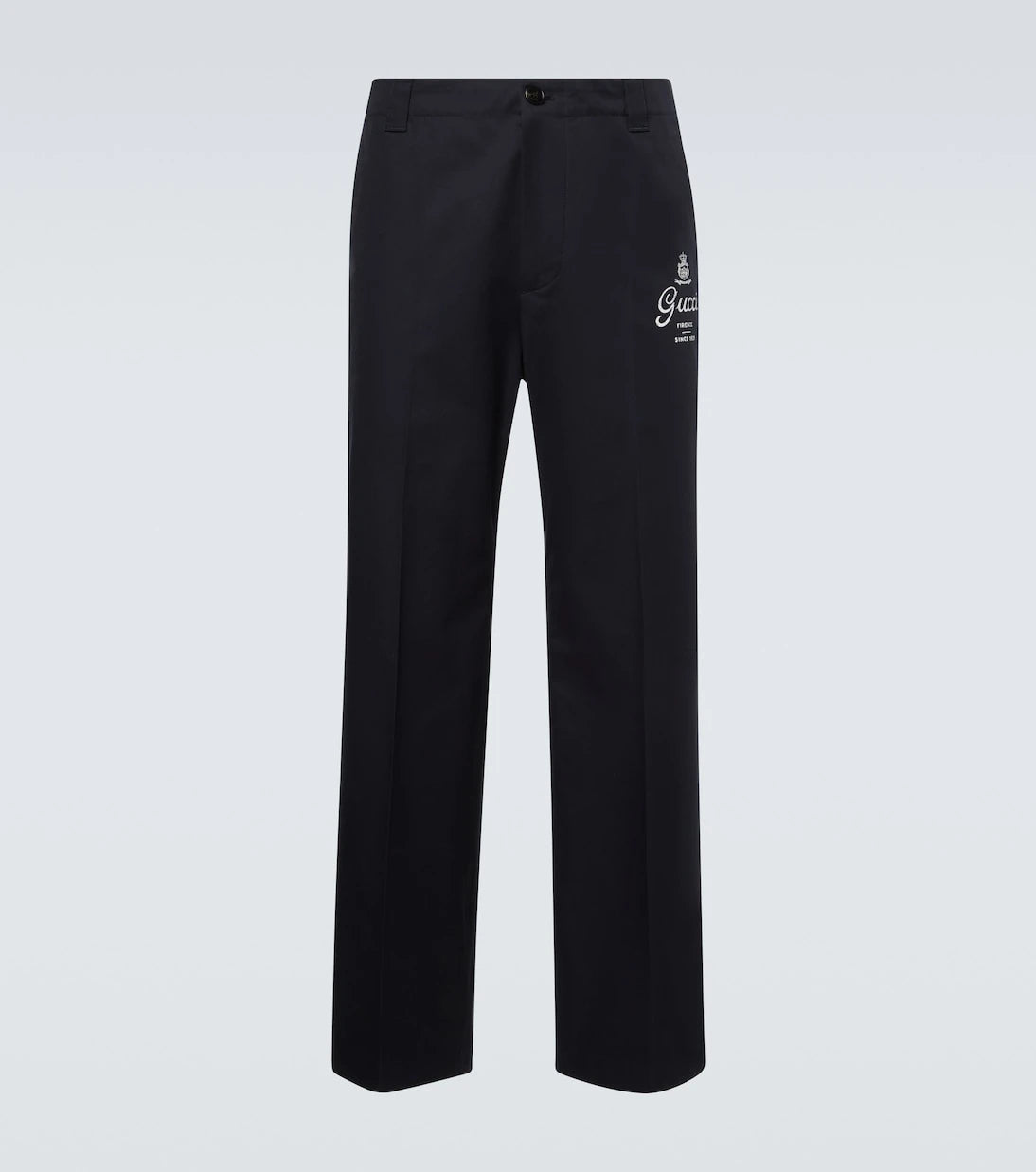 Gucci - Printed cotton twill straight pants