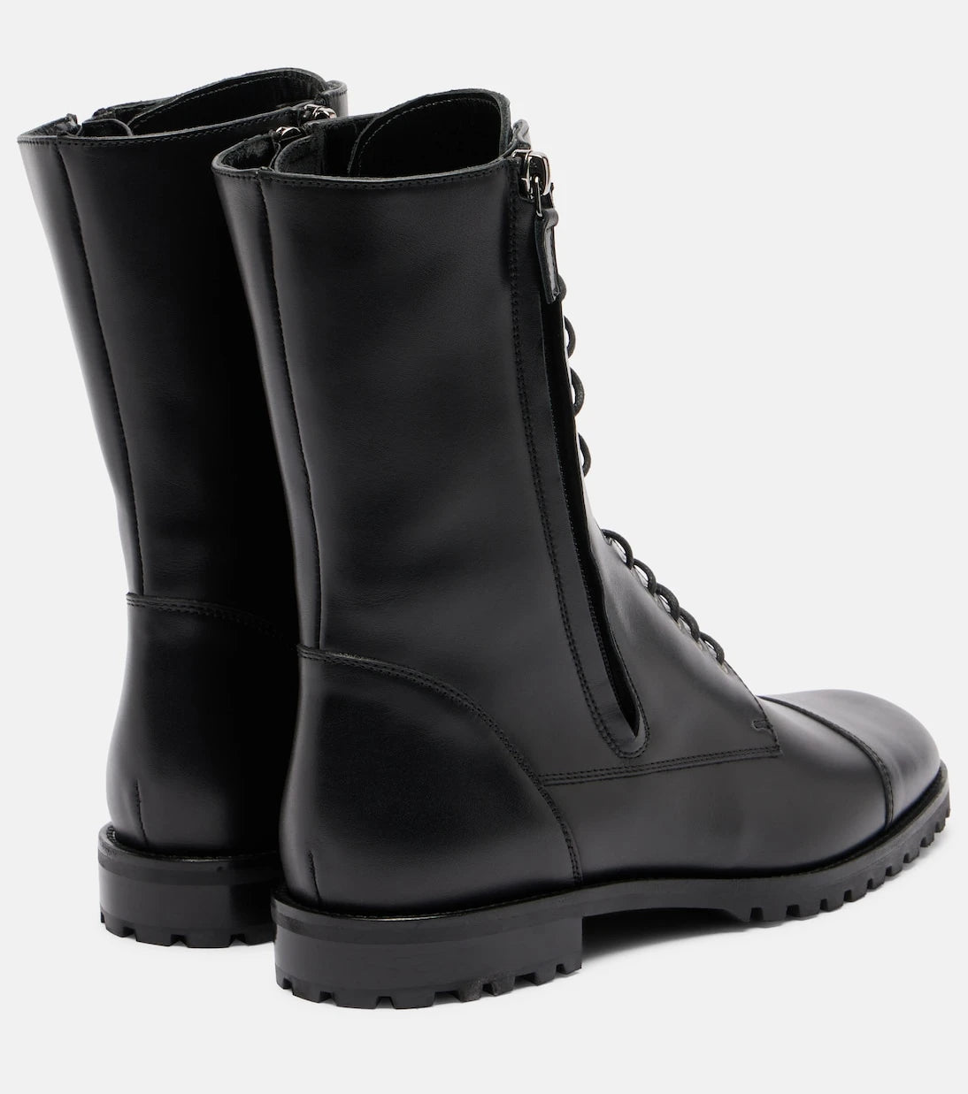 Manolo Blahnik - Lugata leather combat boots