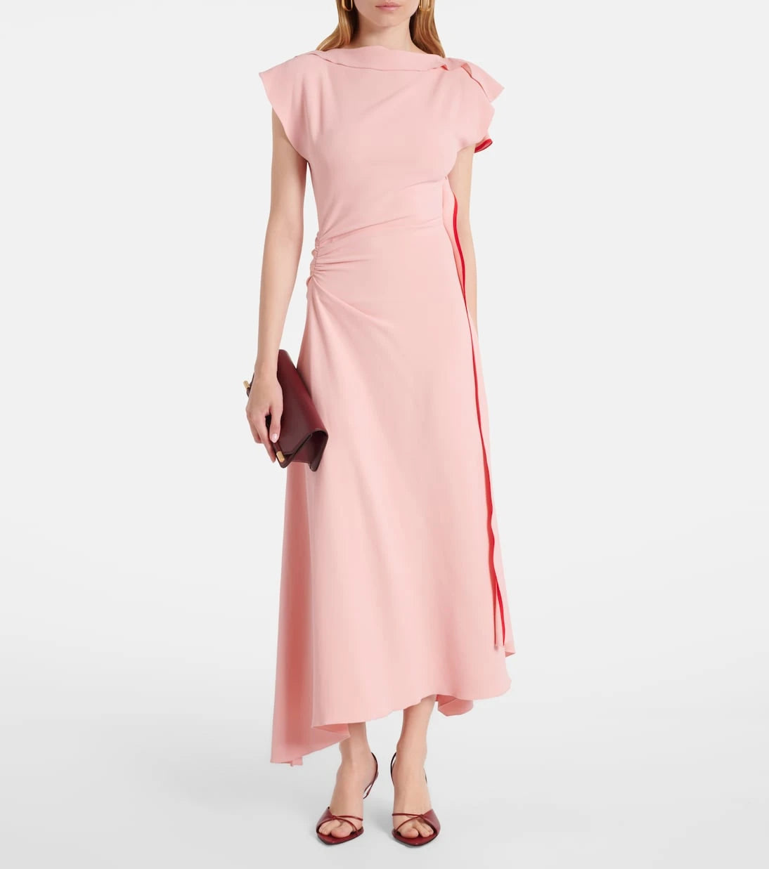 Victoria Beckham - Draped gathered midi dress