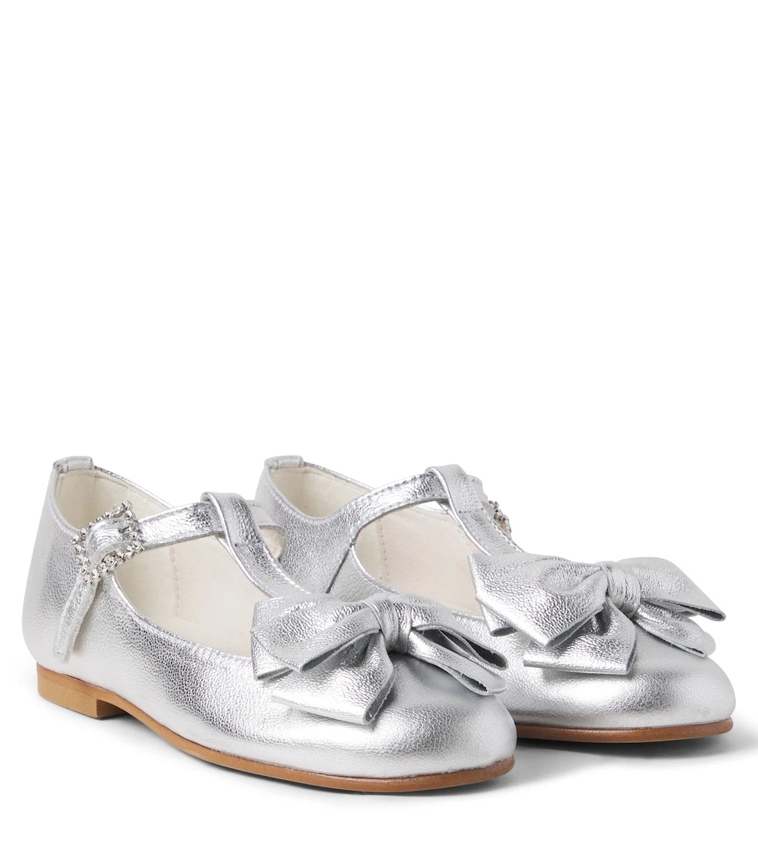 La Coqueta - Tessa metallic leather ballet flats