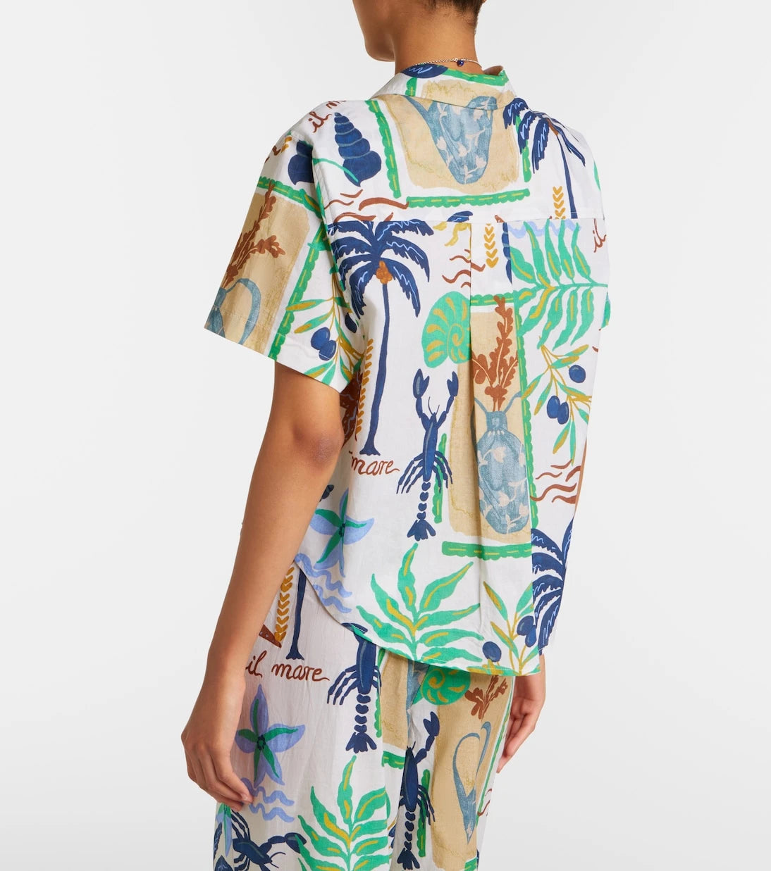 Velvet - Marnie printed cotton poplin shirt