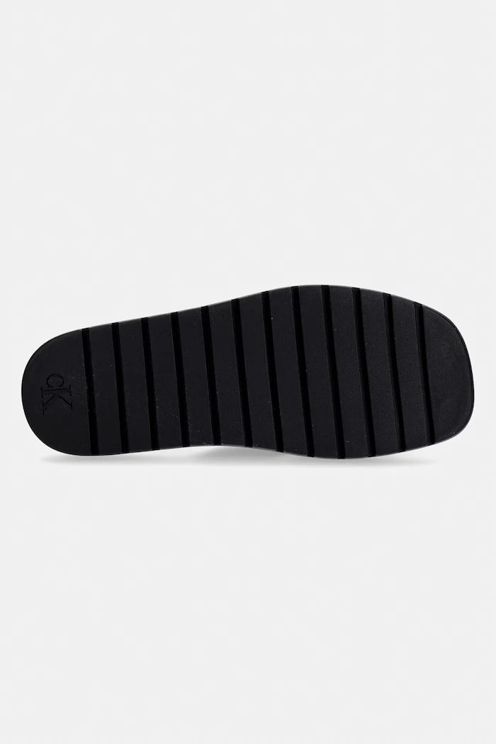 Calvin Klein чехли мъжки от кожа SQ MOLDED SANDAL XCROSS LTH