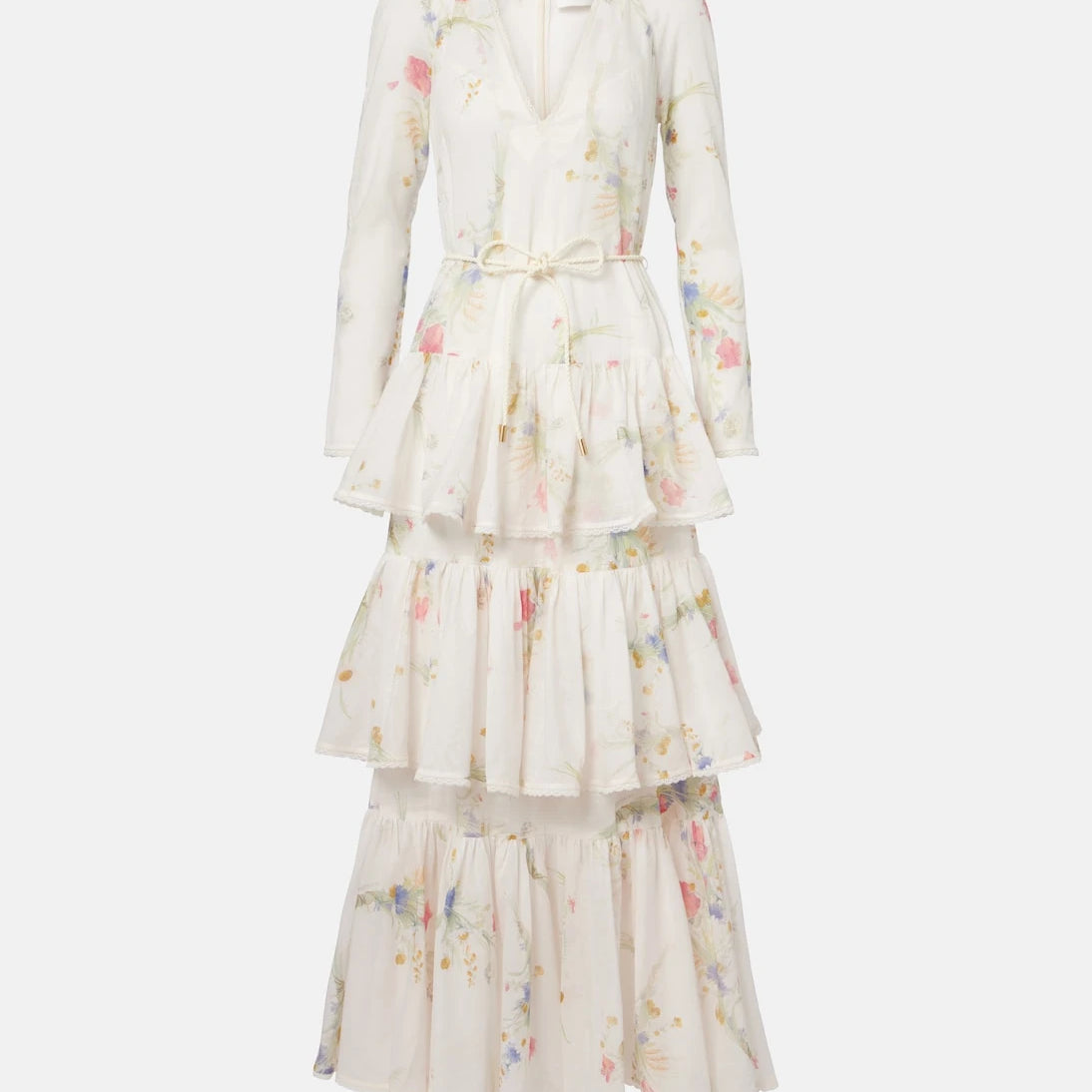 Zimmermann - Lucky floral tiered cotton maxi dress