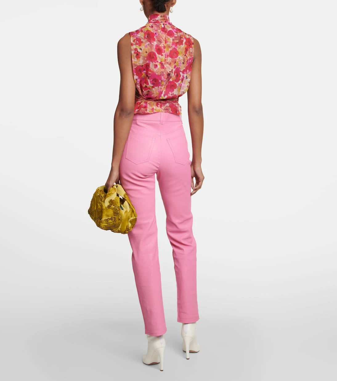 Stouls - Terry high-rise straight leather pants