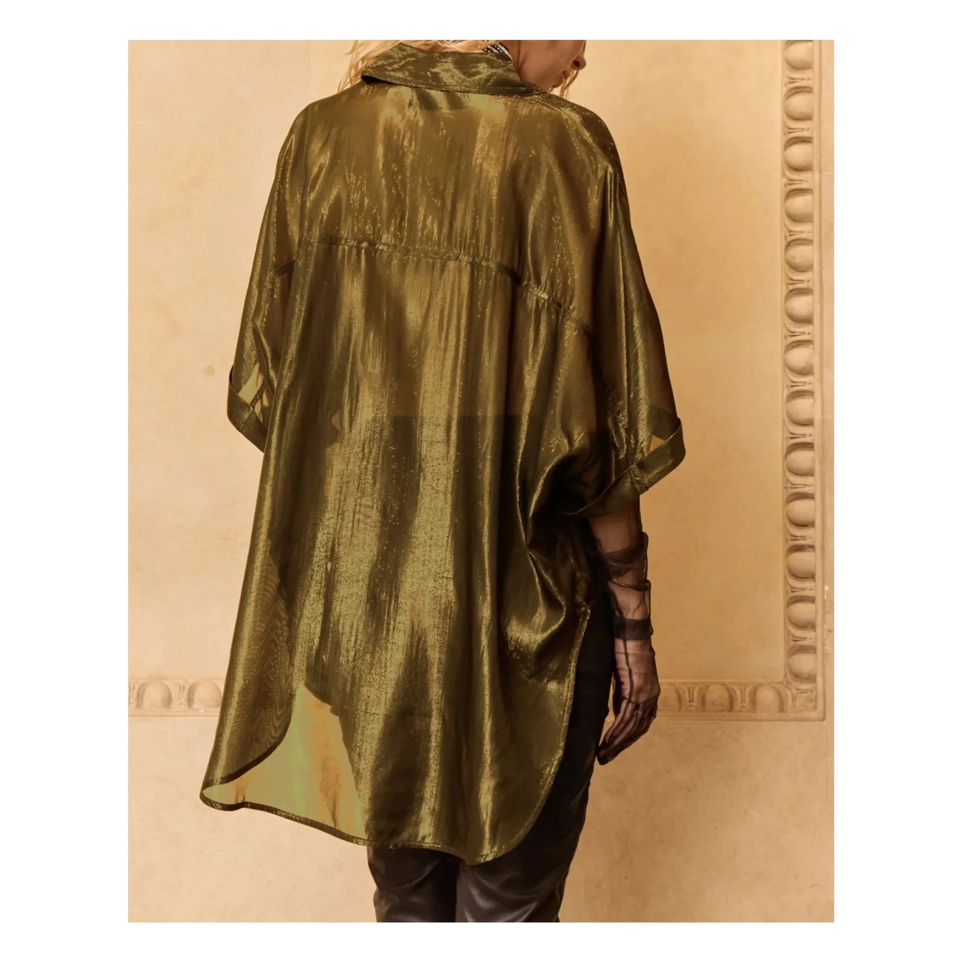 Mes Demoiselles - Light Metallic Blouse | Grey