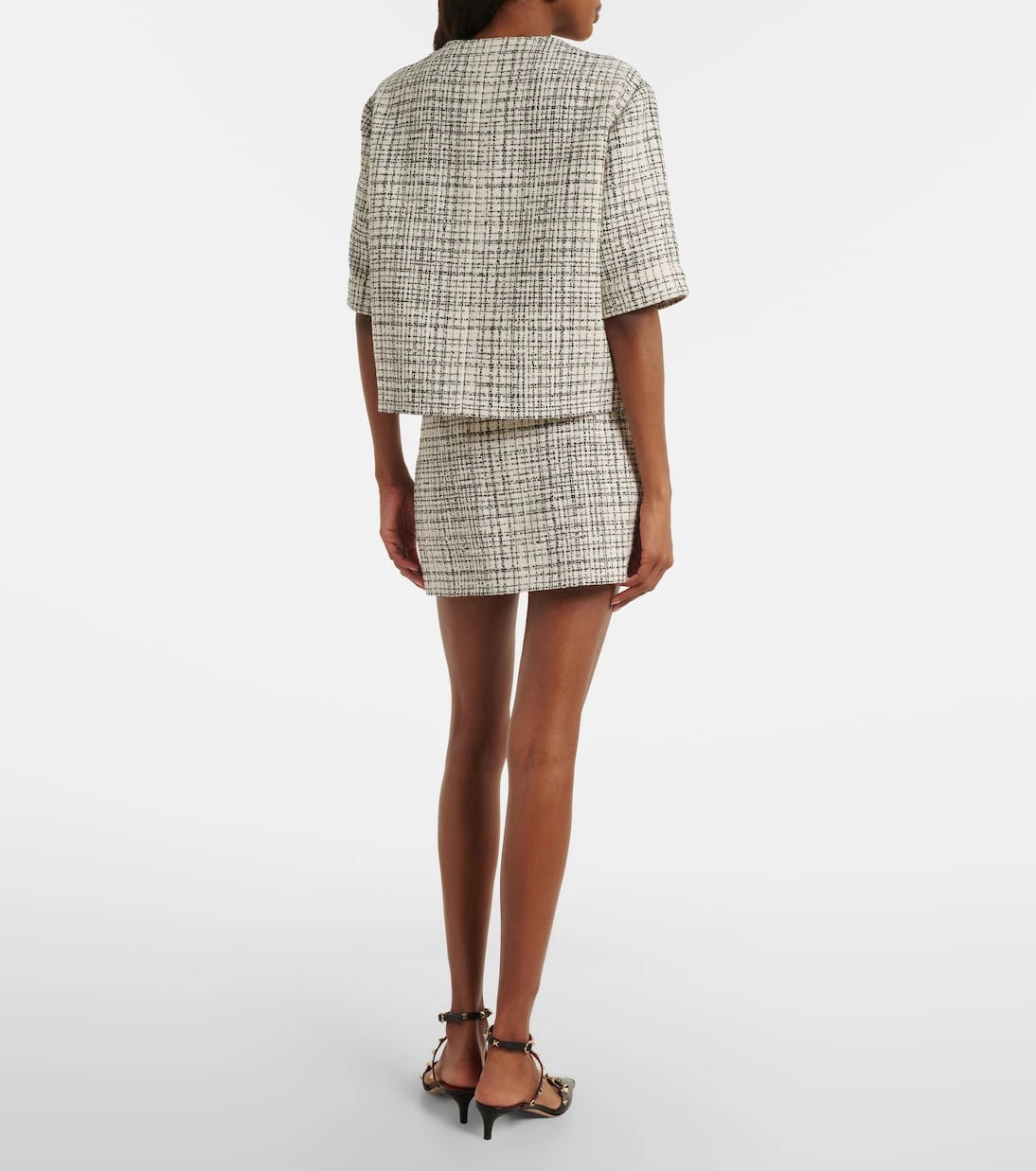 Valentino - Cotton-blend tweed miniskirt