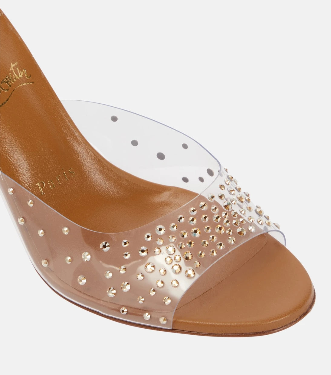 Christian Louboutin - Nudes Degramule embellished mules
