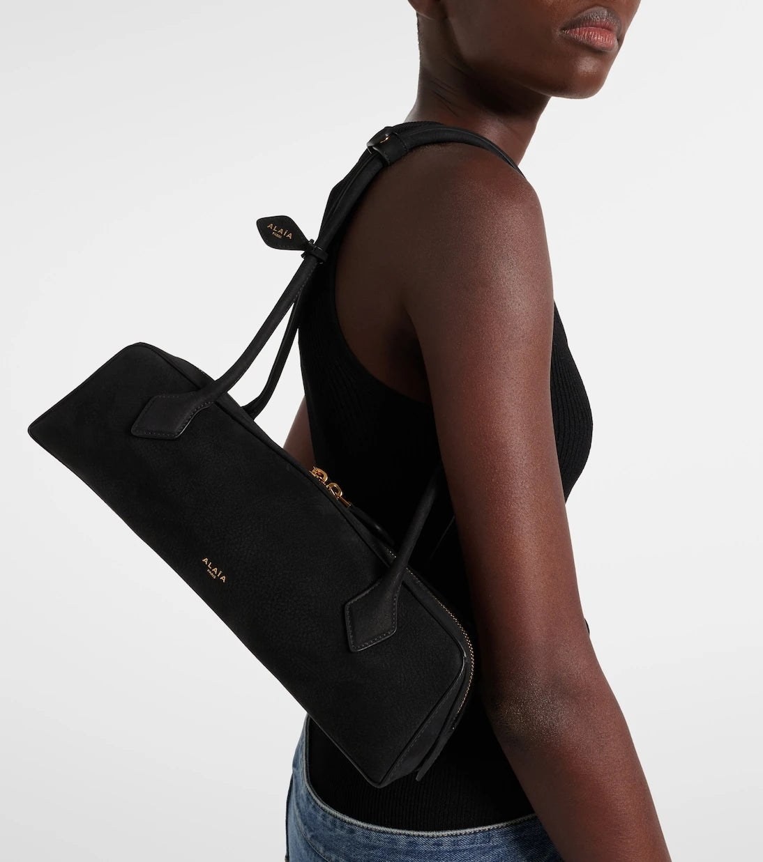 Alaïa - Le Teckel Medium suede shoulder bag
