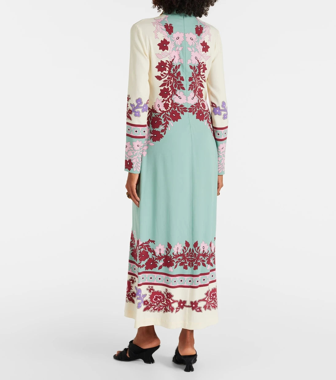 La DoubleJ - Halle floral satin maxi dress
