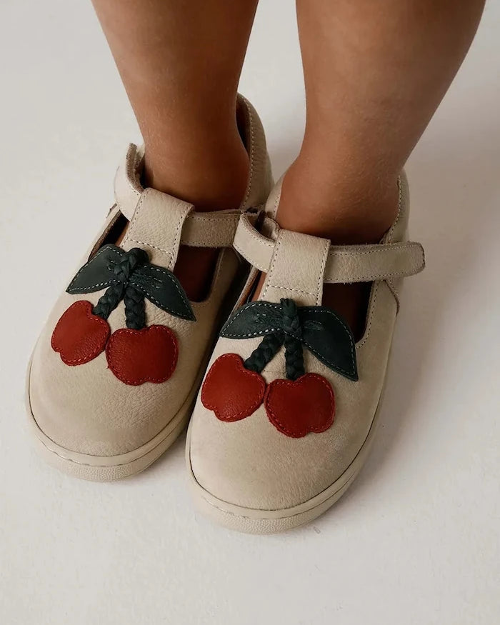Donsje Lowy Shoes Cherry Deri Çocuk Yarım Ayakkabı