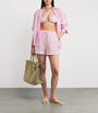 Pink Linen Cassis Shorts