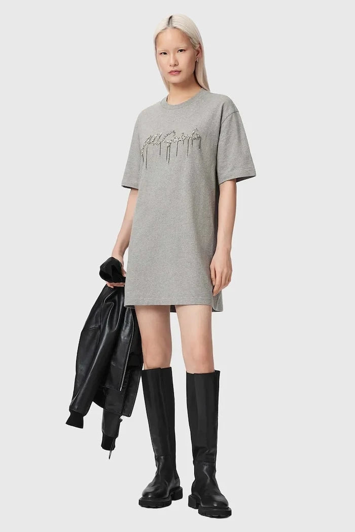 AllSaints рокля от памук CHAINS
