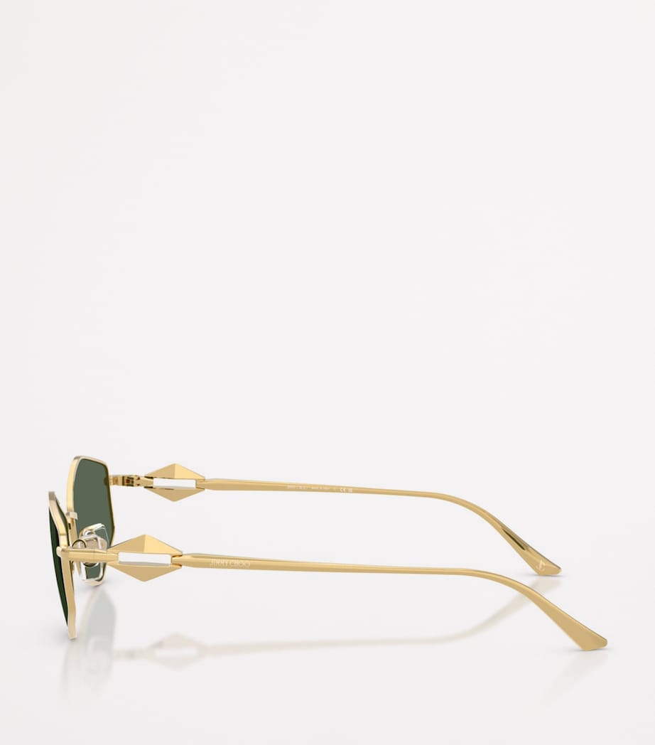 Jimmy Choo Gold Wire Hexagonal Zoey Sunglasses