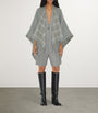 Burberry Grey Wool Reversible Check Cape