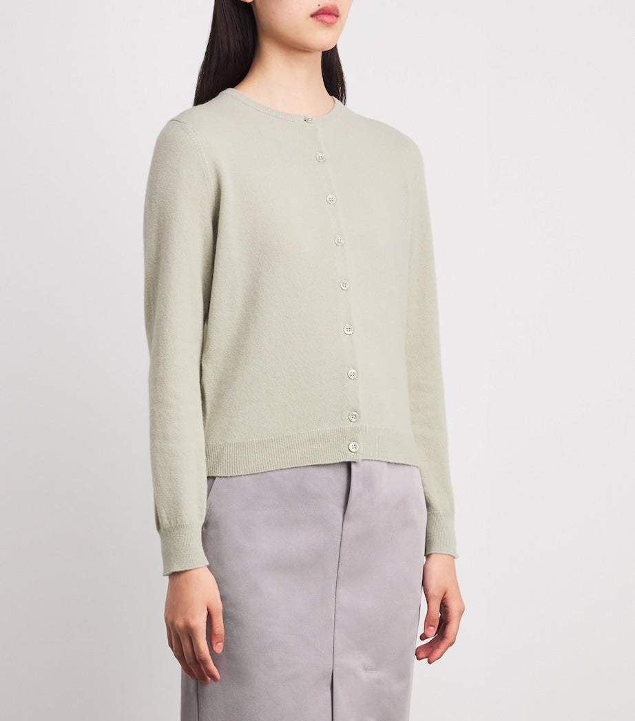 Green Virgin Wool Cardigan