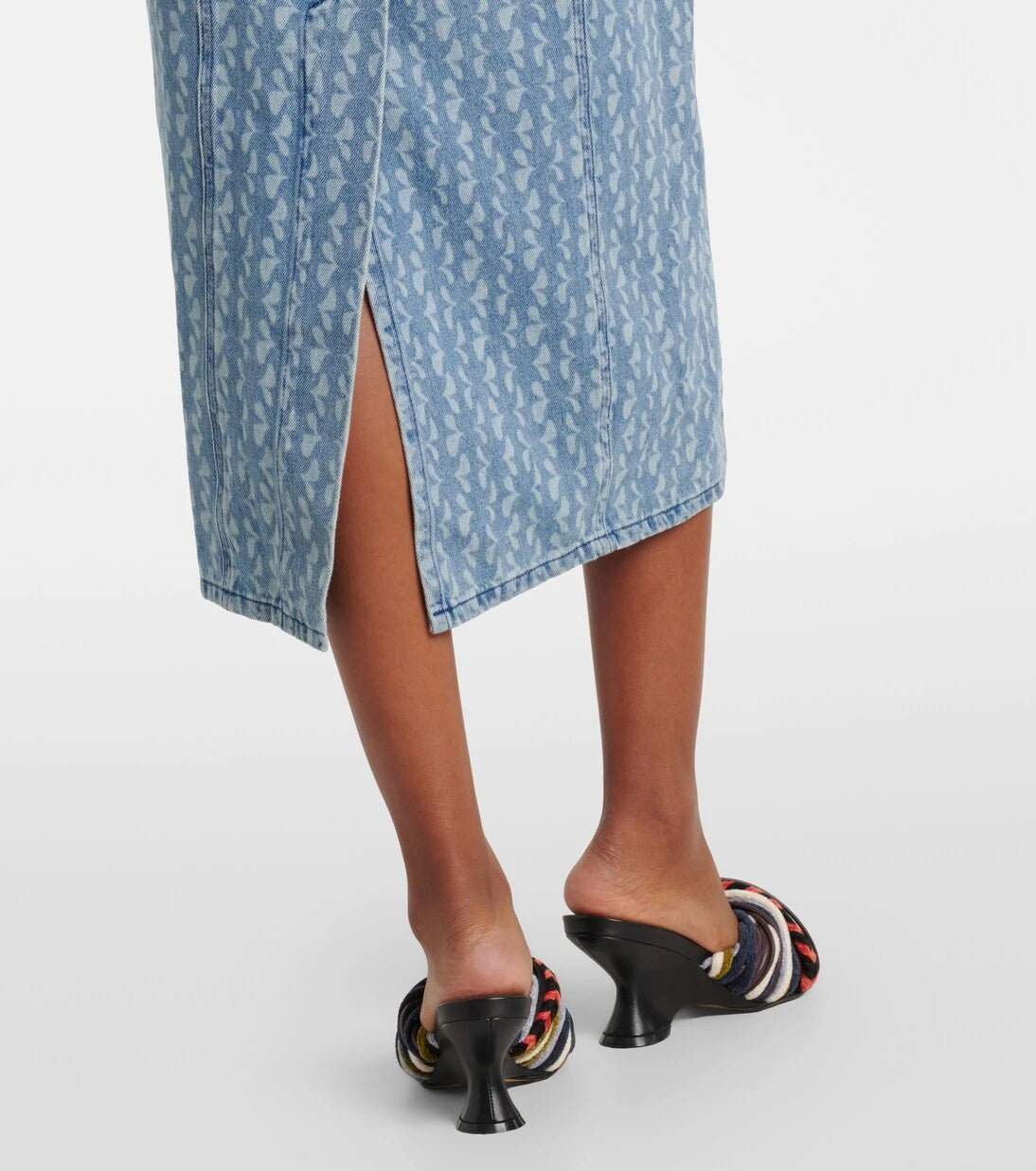Dries Van Noten - Printed denim midi dress