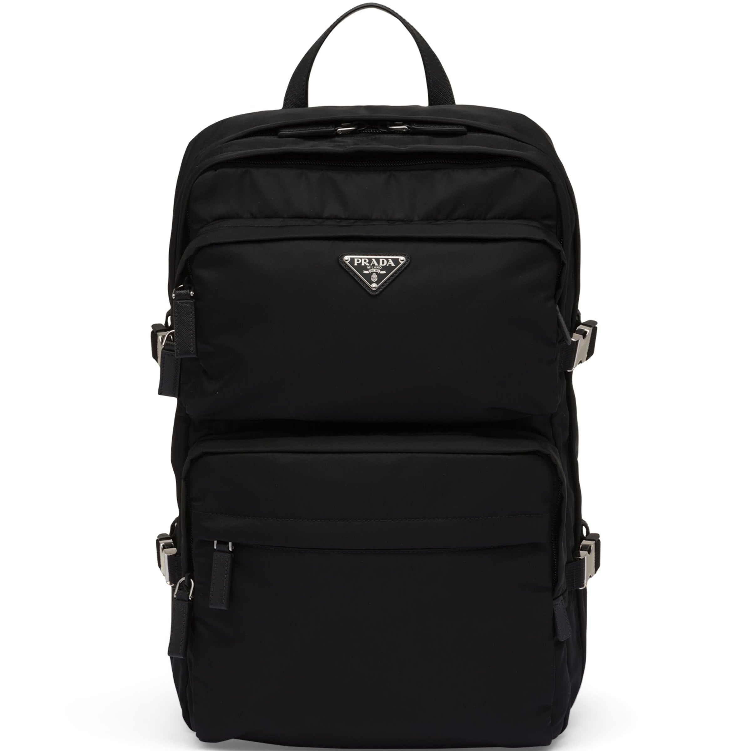 Re-Nylon and Leather Backpack