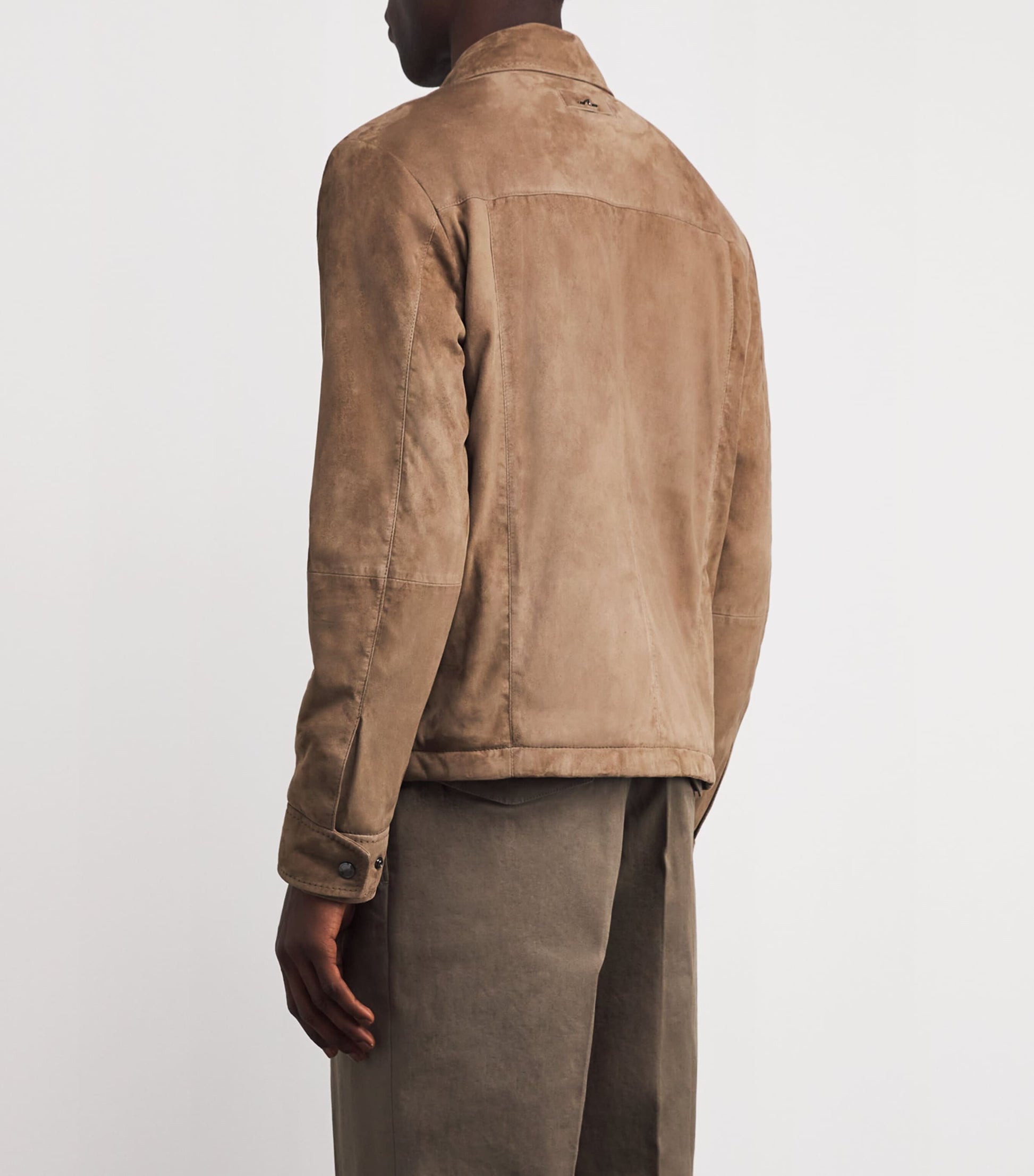 Paul & Shark Brown Aqualeather Suede Shacket