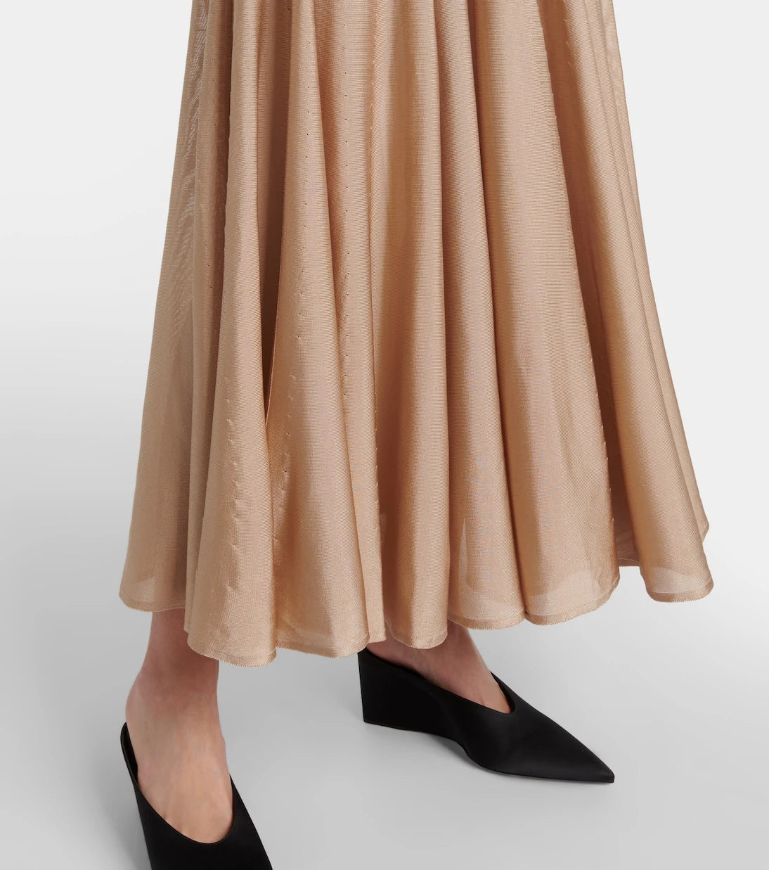 Alaïa - Pleated maxi skirt