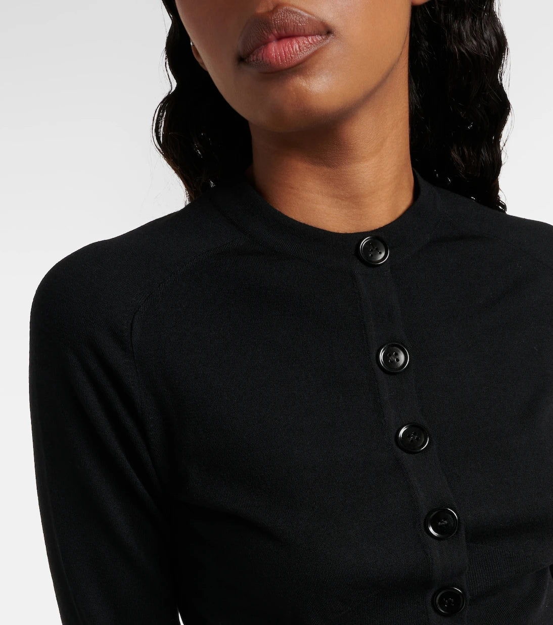Alaïa - Cropped wool-blend cardigan