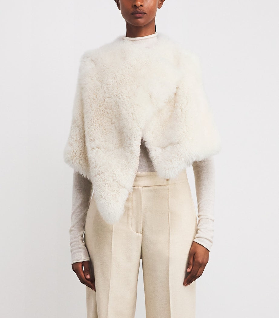 Beige Alpaca Wool Gilet