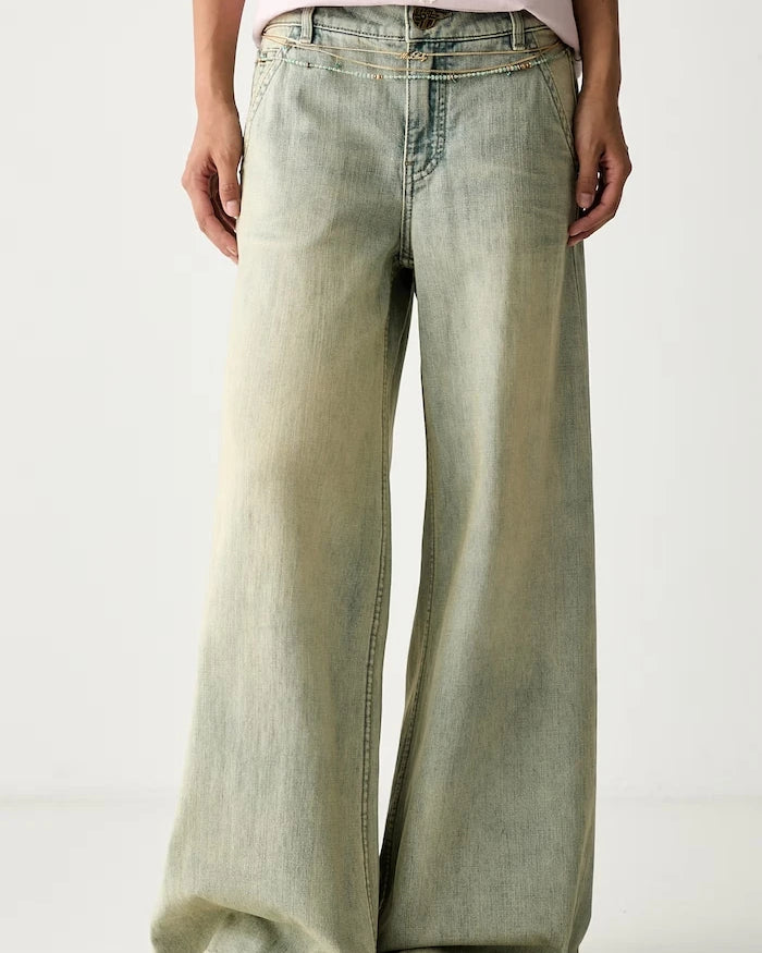 Miss Sixty wide leg kadın kot pantolon