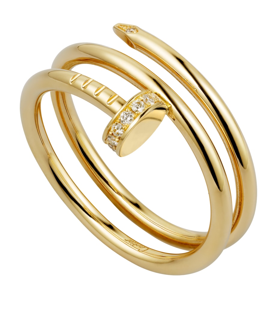 Cartier Yellow Gold and Diamond Double Juste Un Clou Ring