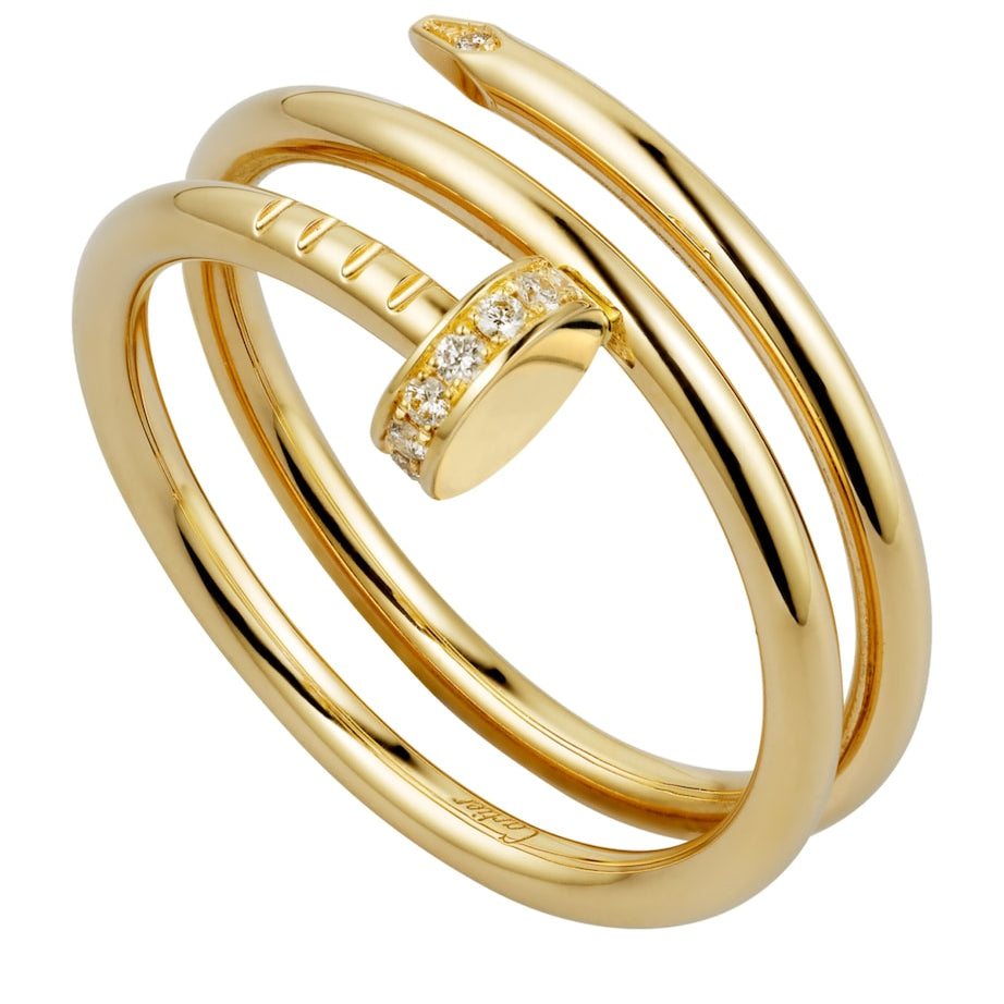 Cartier Yellow Gold and Diamond Double Juste Un Clou Ring