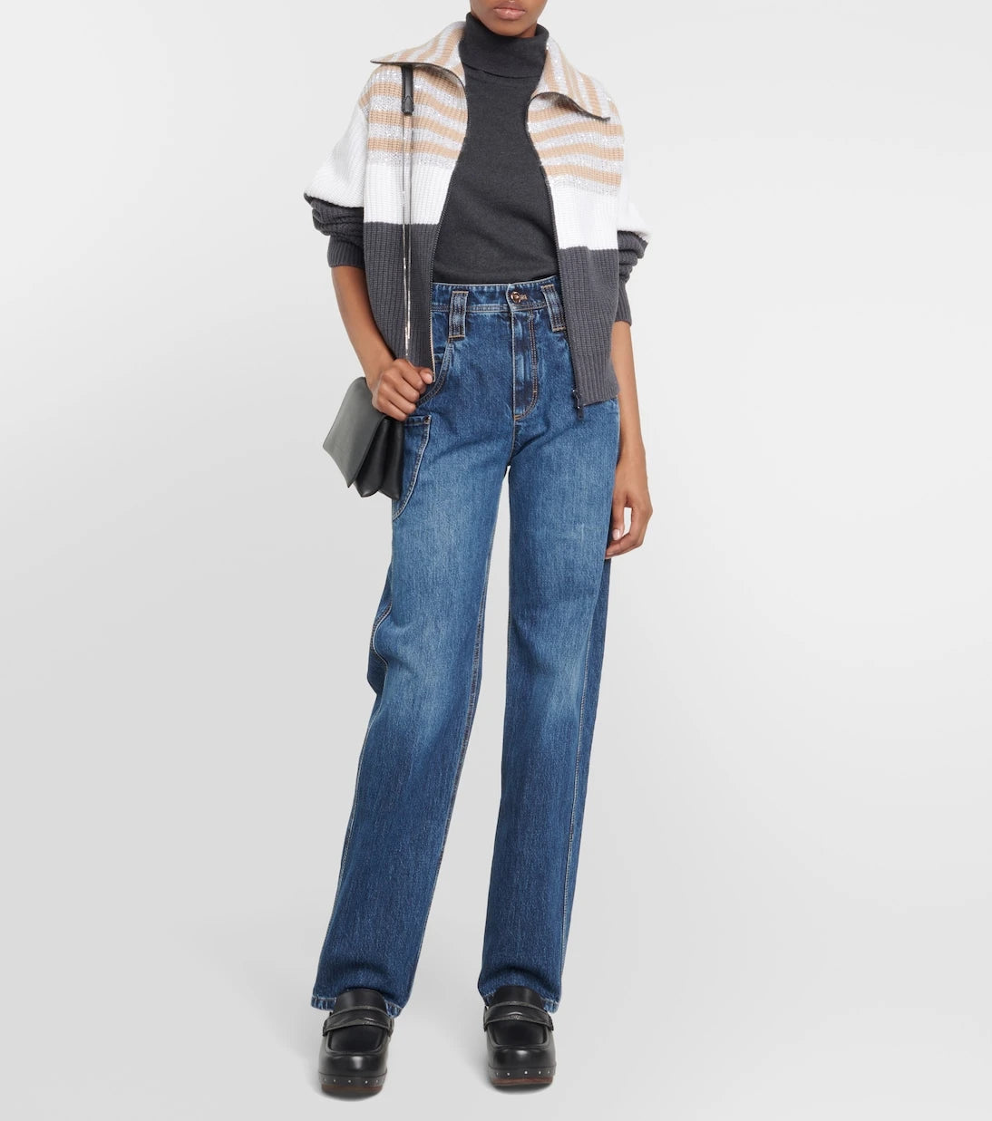 Brunello Cucinelli - Mid-rise wide-leg jeans