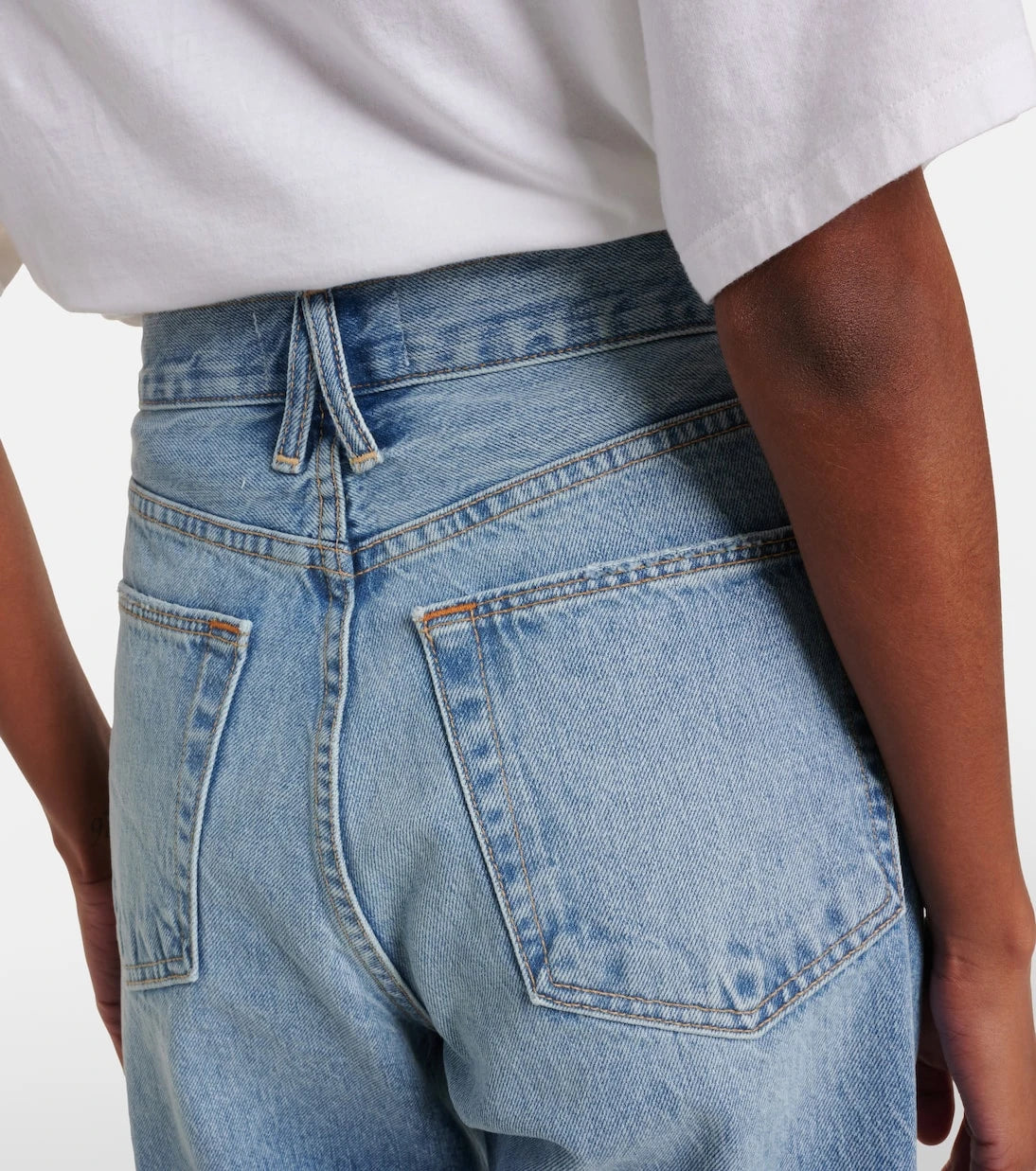 Slvrlake - High-rise denim Bermuda shorts