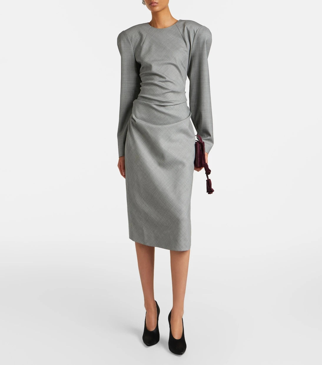 Magda Butrym - Wool tie-detail midi dress
