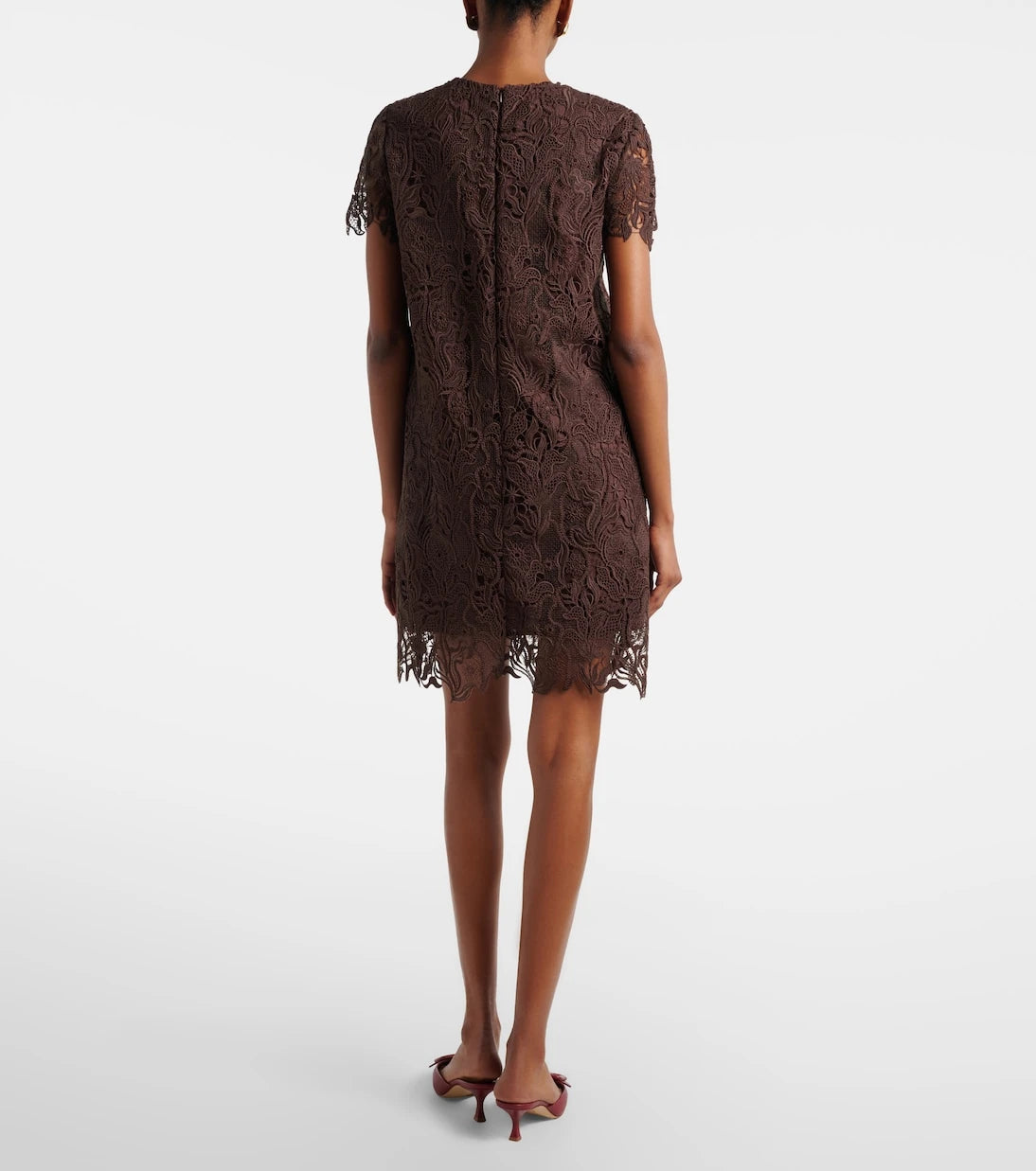 Max Mara - Cotton guipure lace minidress