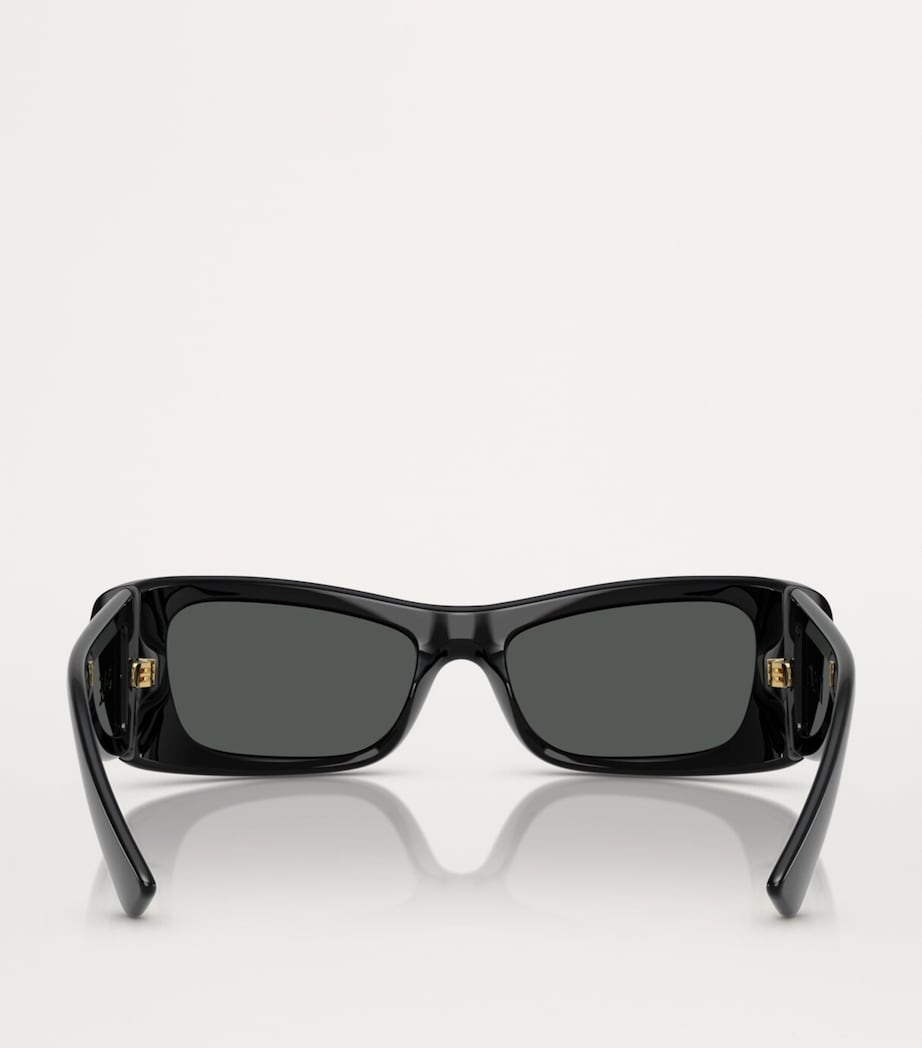 Black Acetate Rectangular Sunglasses