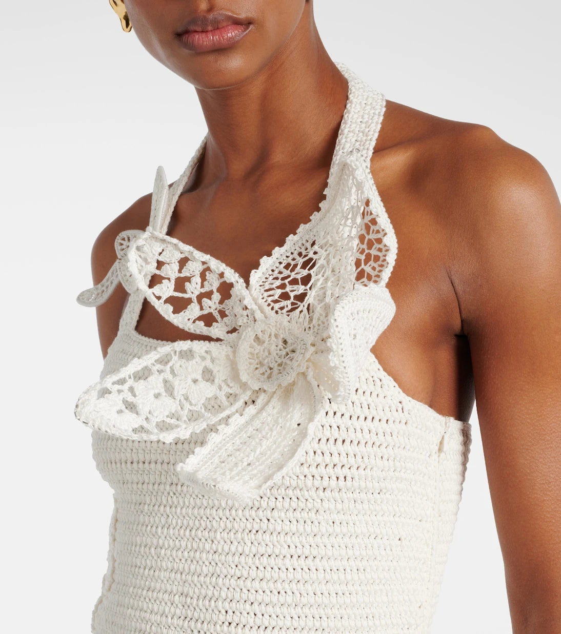 Oscar de la Renta - Crochet cotton maxi dress