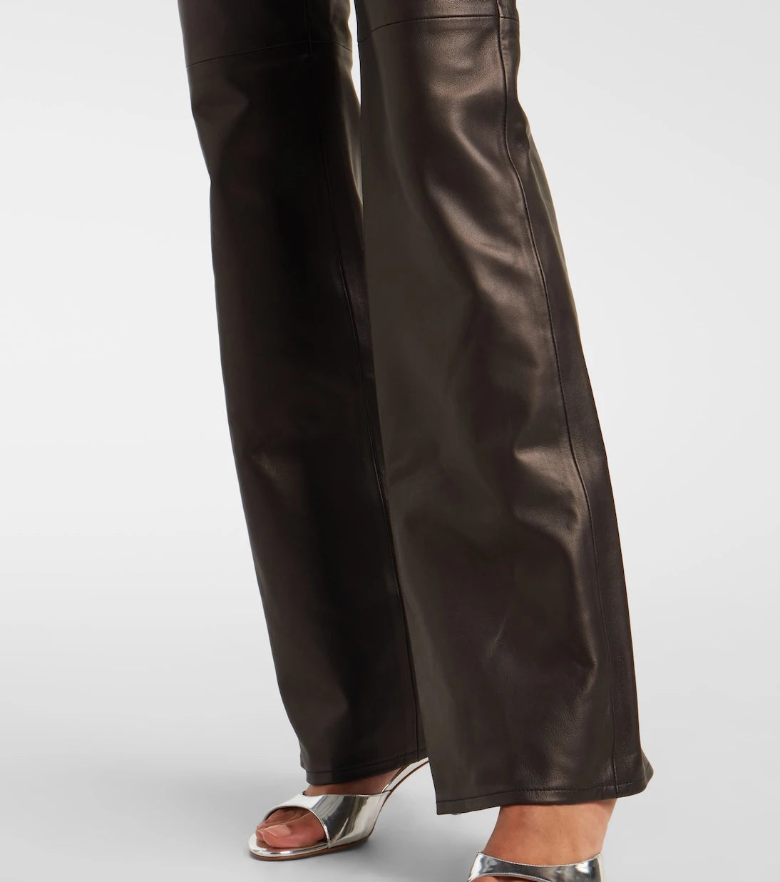 Rabanne - Leather flared pants