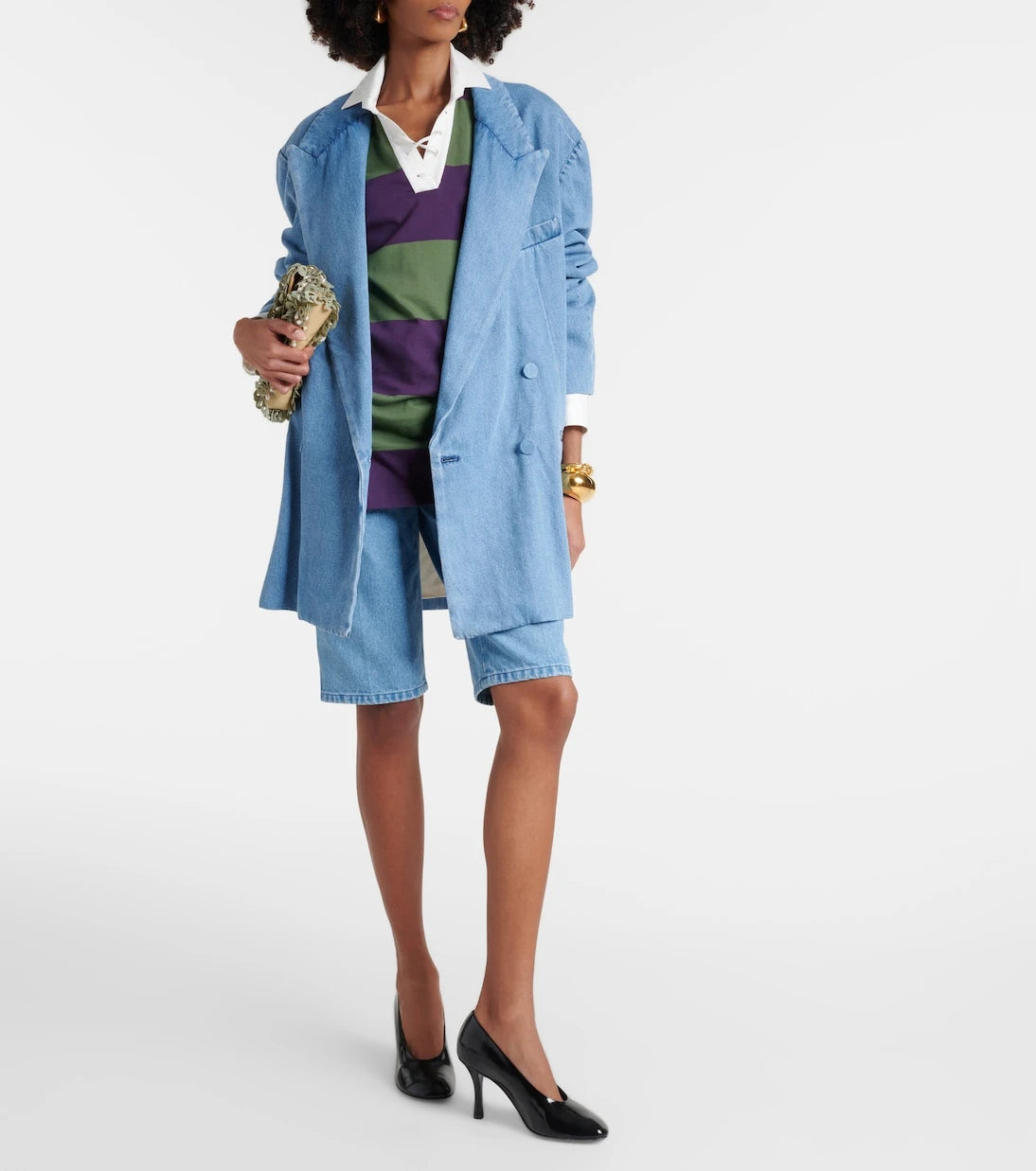 Dries Van Noten - Oversized denim blazer
