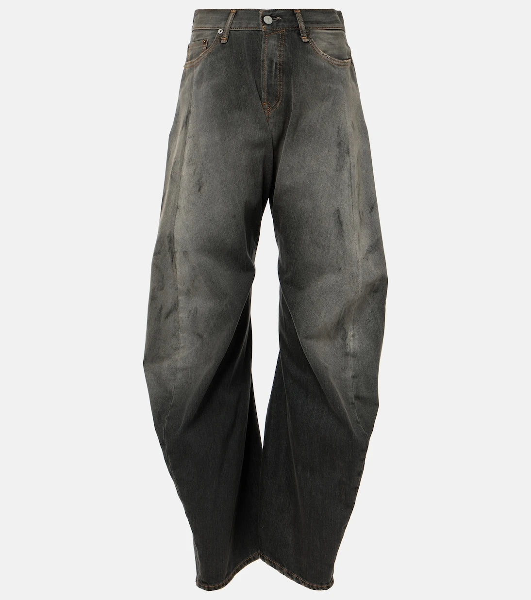 Acne Studios - 2006F distressed low-rise wide-leg jeans
