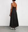 St. Agni Black Organic Cotton-Blend Strapless Maxi Dress