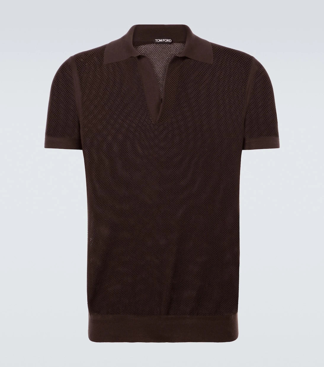 Tom Ford - Semi-sheer cotton and silk polo shirt