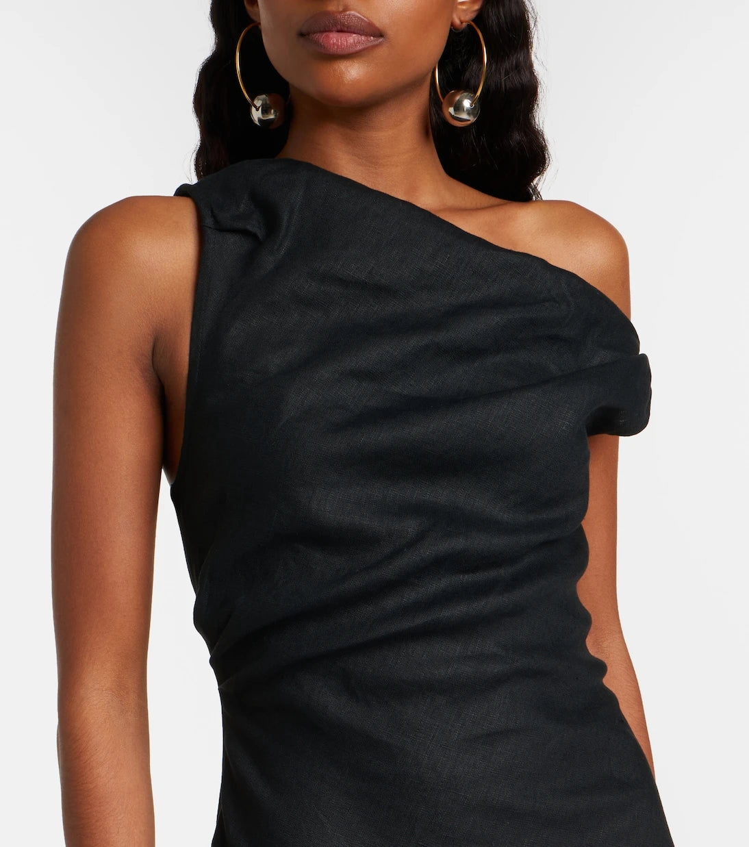 Faithfull - Sius asymmetric linen midi dress