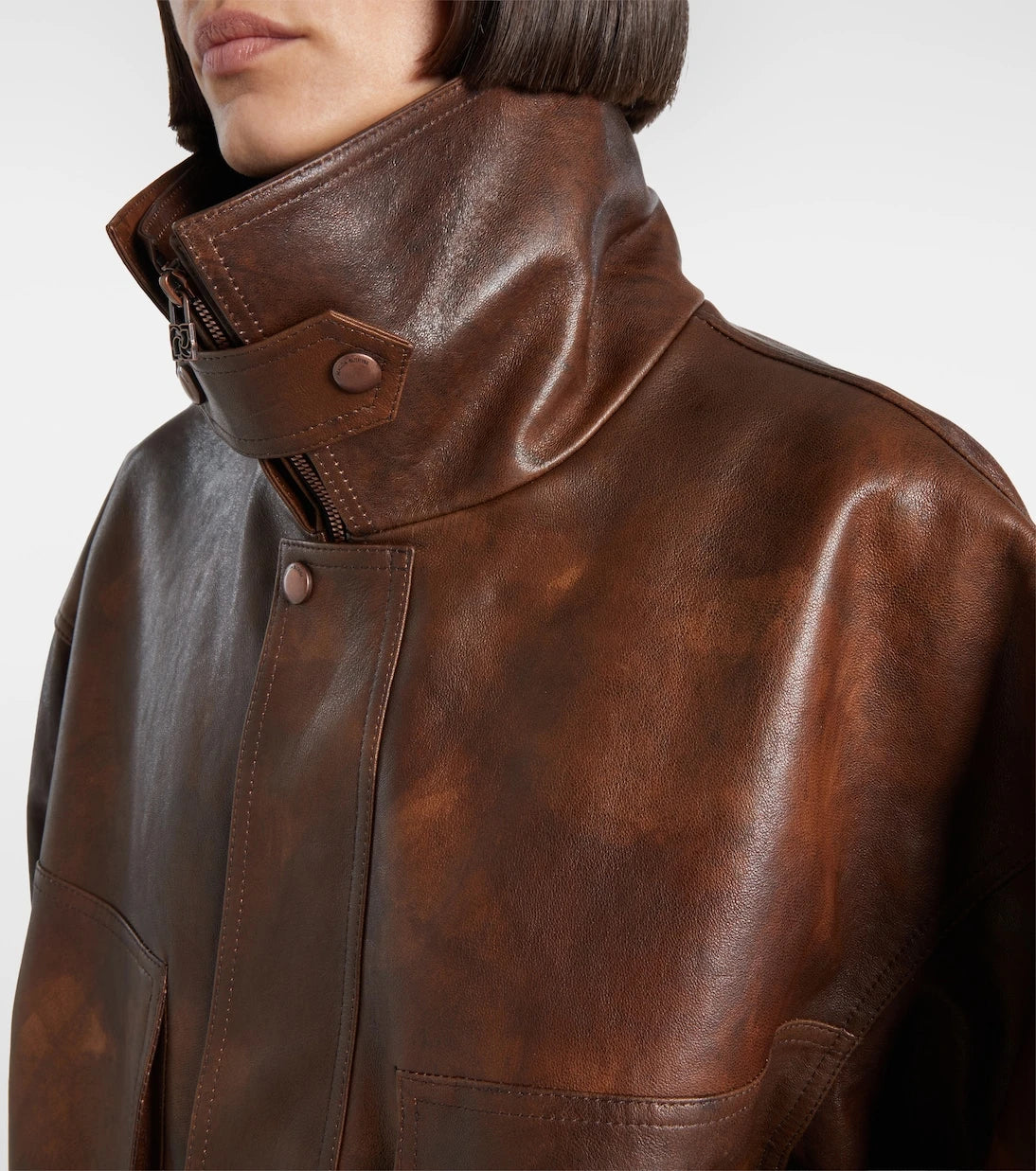 Magda Butrym - Leather blouson jacket