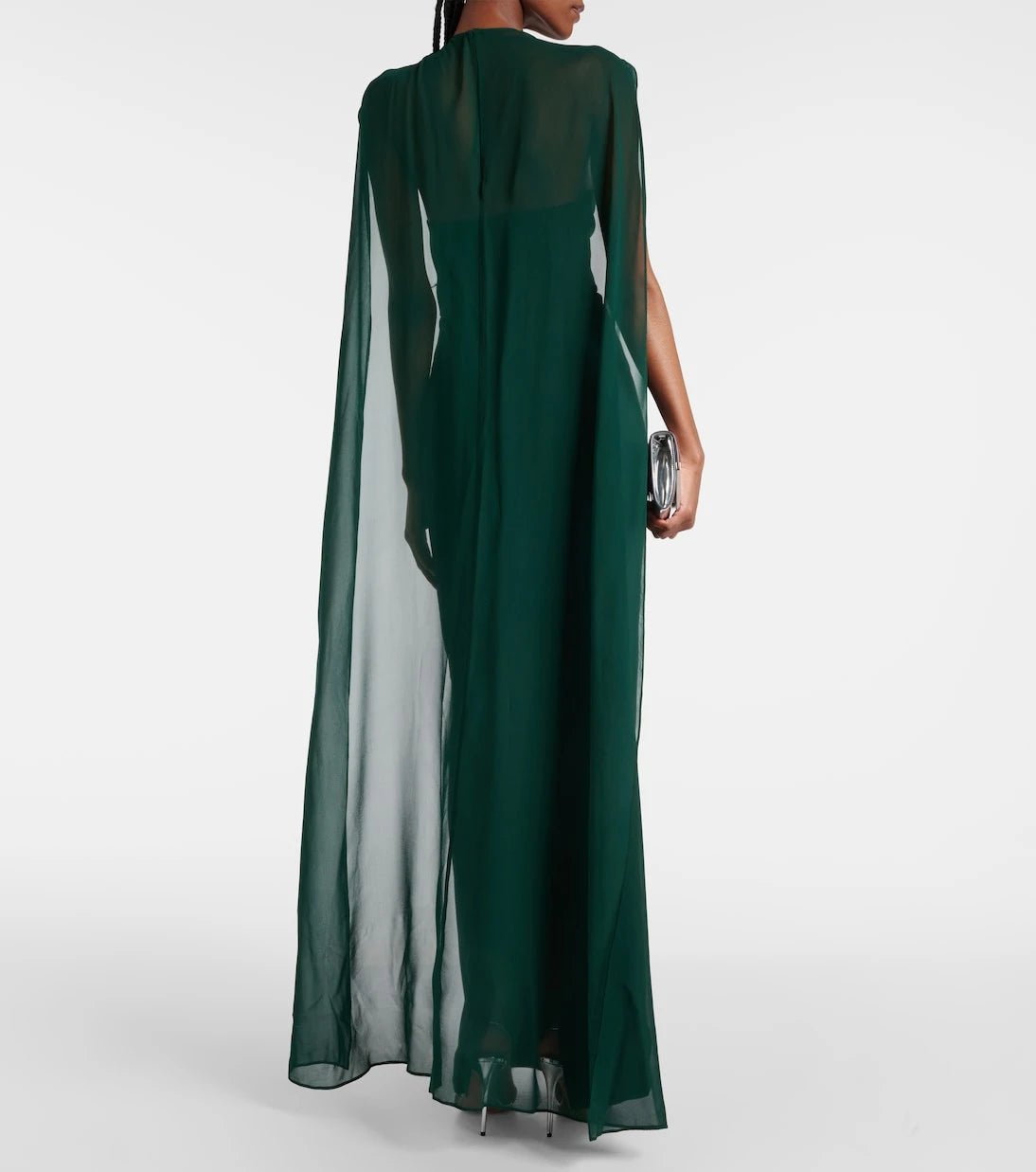Roland Mouret - Caped satin crêpe gown