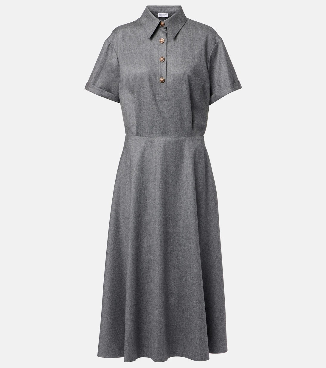 Brunello Cucinelli - Virgin wool shirt dress